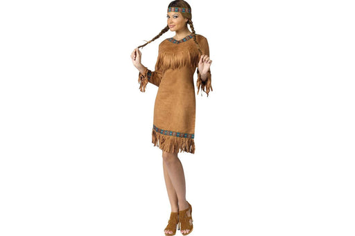 Native American Women's Brown Dress - Size Sm/Md 2-8 (1/Pk)