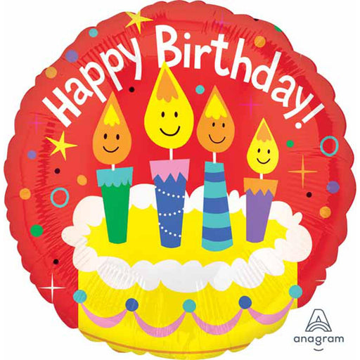 18" Happy Birthday Candles - Pack Of 40 (Round)