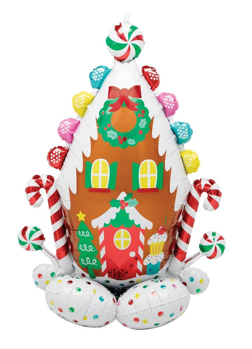 Whimsical Gingerbread House Airloonz 51″ Foil Balloon