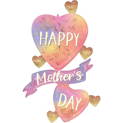 Happy Mother's Day Heart Traces 49" Foil Balloon
