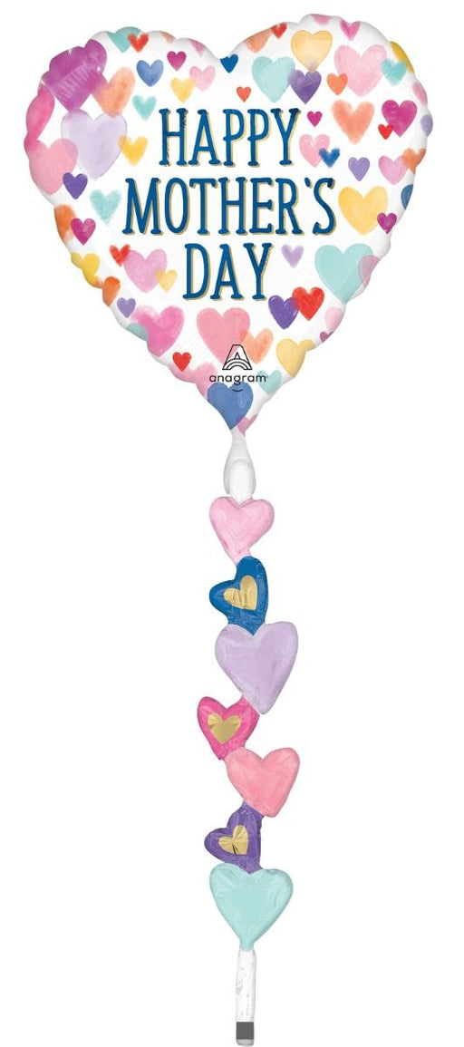 Happy Mothers Day Sprinkled Hearts Airwalker 69" Balloon
