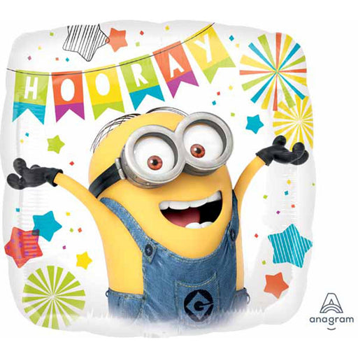 Despicable Me Party Balloon Package - 18" Square Helium Balloon & 60 Latex Balloons
