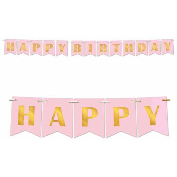 Sweet 16 Foil Happy Birthday Streamer Glamorous Decor for Your Celebration (3/Pk)