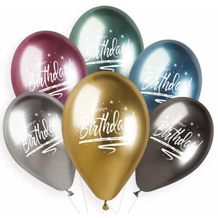 Gemar 13" Shiny Happy Birthday Balloon (25/B Design)