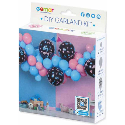 "Gender Reveal Garland Kit With Balloon By Gemar"