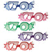 70 Glittered Foil Glasses: Assorted Color Party Favors (Box of 25)