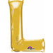 Gold Foil Letter L Balloon - 16 Inches.