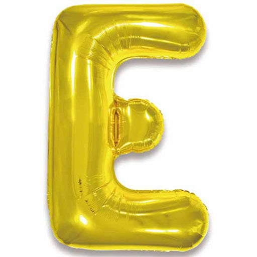 "Gold Foil Letter E Balloon - 34 Inches"