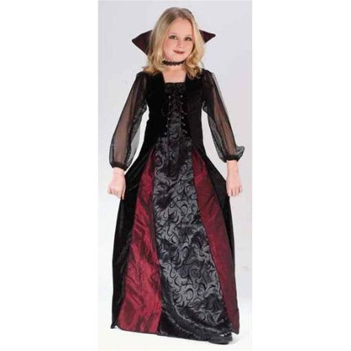 "Goth Maiden Vamp Costume For Kids - Size 8-10"