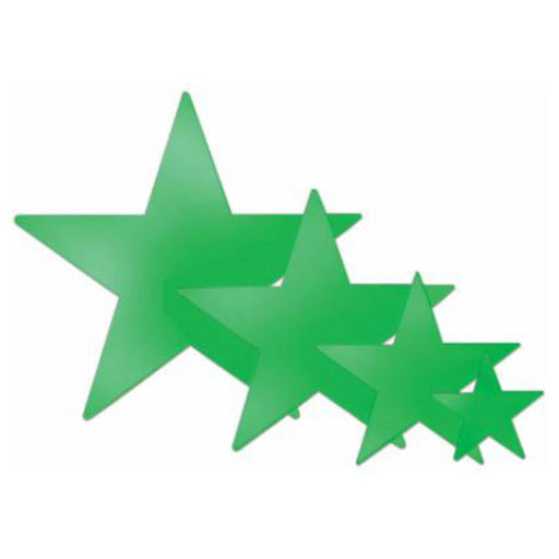 Green Foil Stars - 9"