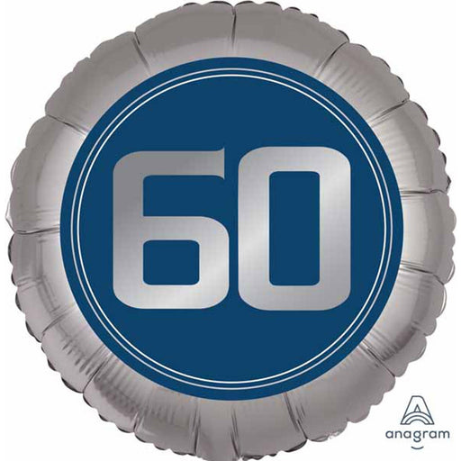  Happy Birthday Man 60 - 18" Flat Foil Balloon (10/Pk)