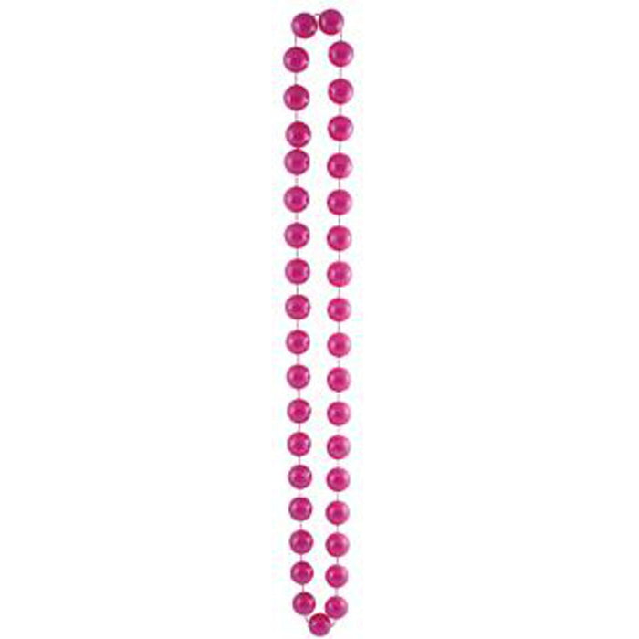 Jumbo Pearl Pink Party Beads - 40" 22Mm.