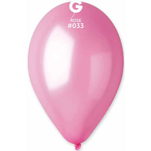 "Metallic Rose Balloons - Pack Of 50"