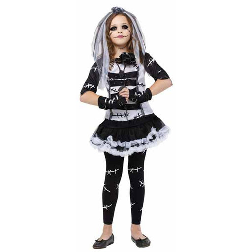 "Monster Bride Costume For Kids 4-6"
