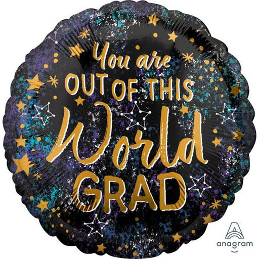 "Out Of World Grad Balloon Package - 18" Rnd Hx S40"