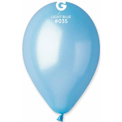 "Pack Of 50 Gemar Metallic Light Blue Balloons"