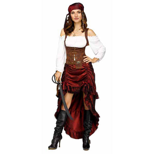 Pirate Queen Costume - Adult Sm/Md 2-8