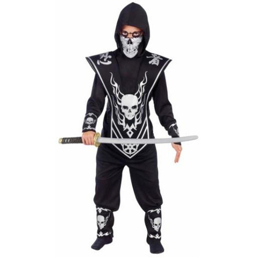 Skull Lord Ninja Sr Silver Costume - Child Large