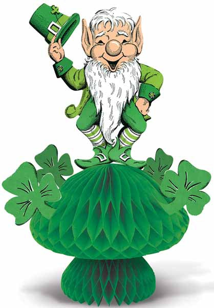 12.75" Vintage Lucky Leprechaun Centrepiece Decoration For St. Patrick's Day Shamrock Party Supplies (2/Pack)