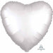 "White Satin Heart-Shaped Luxe Flat For Special Occasions"