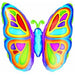 Bright Butterfly 25-Inch SuperShape XL Foil Balloon
