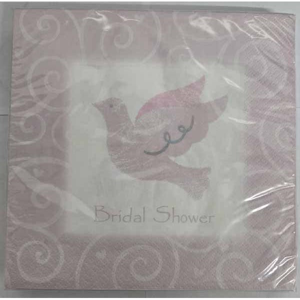 Simply Sparkling Bridal Shower Lunch Napkins, 16 Pack