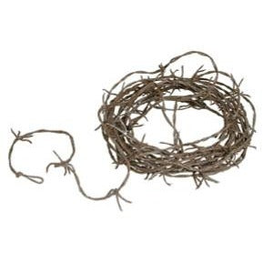 Rusty Barbed Wire Garland, 12 ft