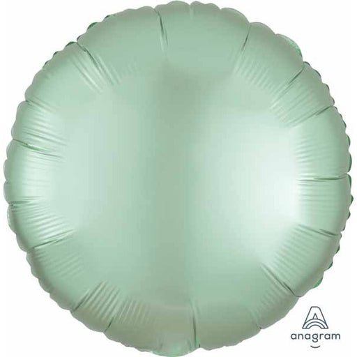 Mint Green Satin Luxe Round Foil Balloon, 18 Inch