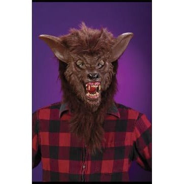 Ferocious Fangs Brown Werewolf Mask