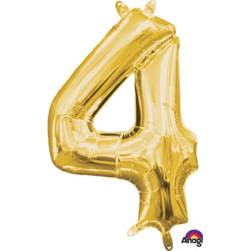 16-Inch Gold Number 4 Balloon