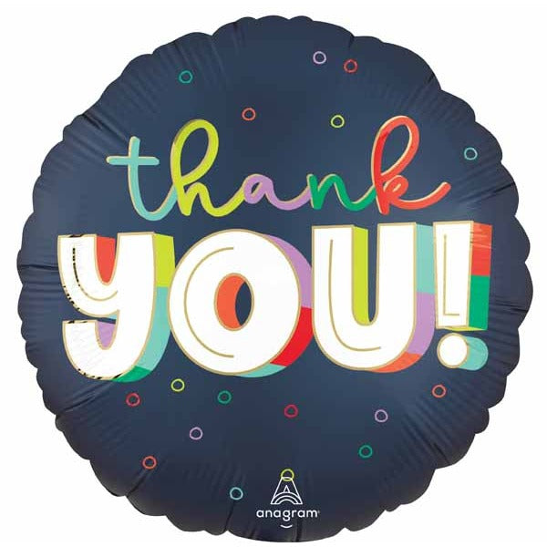 Bold Thank You 18" Round Foil Balloon
