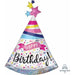 Happy Birthday Sparkle Banner Holographic Foil Balloon, 36 Inch