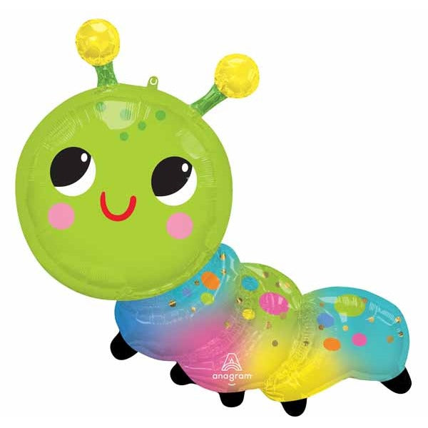 Happy Caterpillar 35-Inch Shaped Foil Balloon