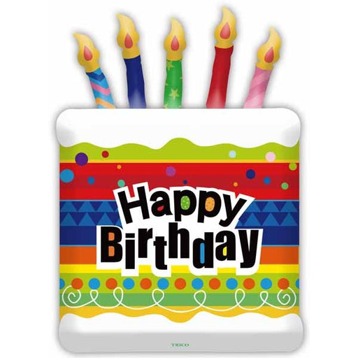Happy Birthday Cake 26-Inch Foil Balloon