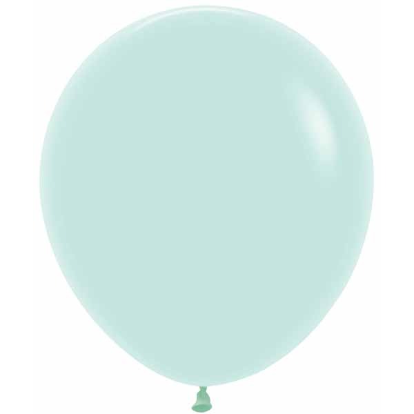 Sempertex 18-Inch Pastel Matte Green Latex Balloons, 25-Pack