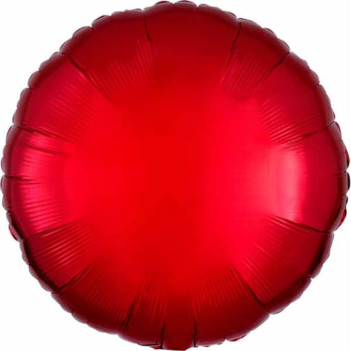 18-Inch Metallic Red Round Foil Balloon