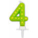 Stars Number 4 Birthday Candle