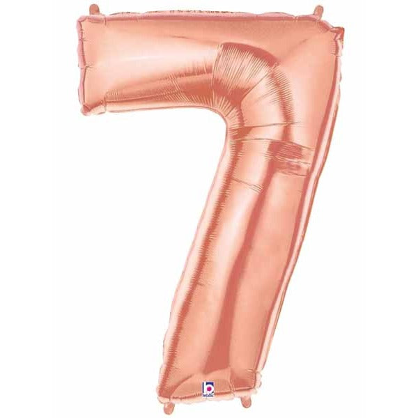 Megалoon 34" Rose Gold Number 7 Balloon