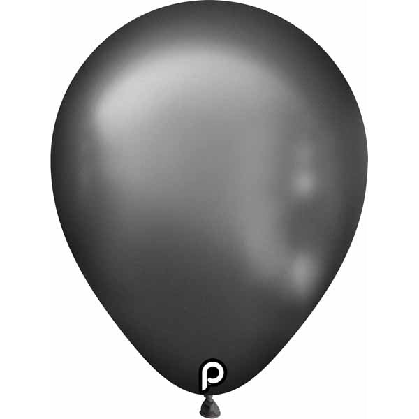 Prima Glam Charcoal 18-Inch Round Latex Balloons, 25 Count