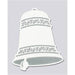 16-Inch White Bell Cutout Decoration