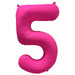 Decochamp 34-Inch Neon Pink Number 5 Balloon