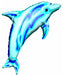 Ocean Blue Dolphin 37-Inch Foil Balloon