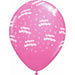 HAPPY BDAY ALL OVER 12" 50/BAG PINK