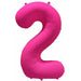 Decochamp 34 Inch Neon Pink Number 2 Balloon