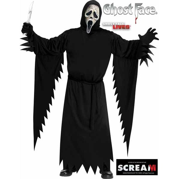 Ghost Face Aged Adult Costume, One Size