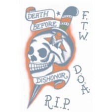 Tinsley Transfers Vintage D.B.D. Skull 1950 Temporary Tattoo