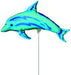 Ocean Blue Dolphin Mini Shape Air Fill Foil Balloon