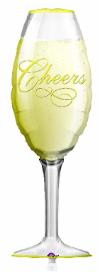 38-Inch Bubbly Wine Glass Foil Balloon