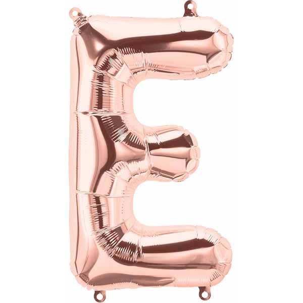 34-Inch Rose Gold Letter E Balloon