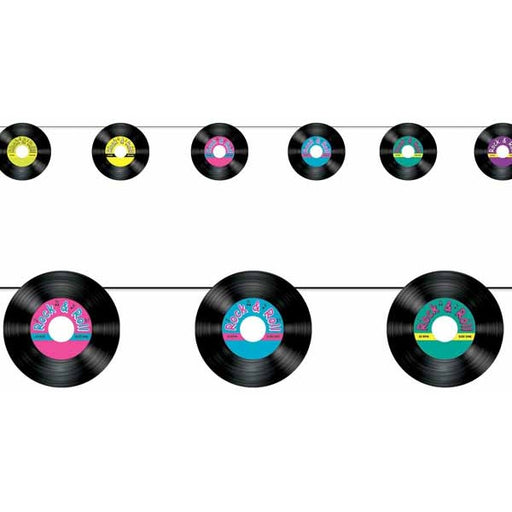Records Streamer for Music Theme Parties